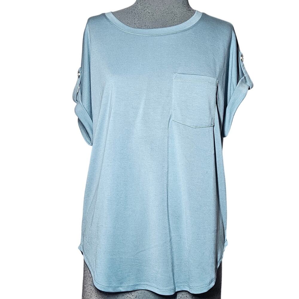 Slate Blue Short Sleeve Pocket Tee Size Medium New with Tag
